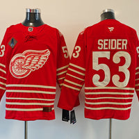 Men's Detroit Red Wings Moritz Seider #53 Fanatics Player Jersey