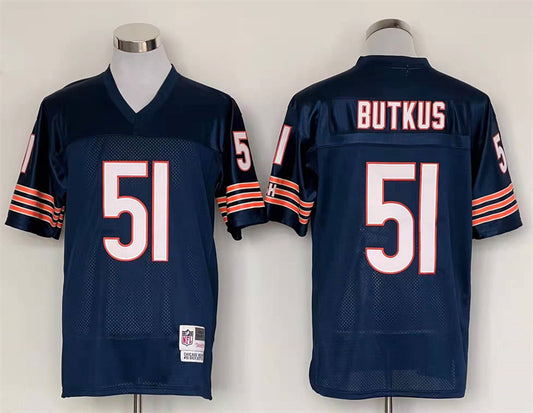 Men's Chicago Bears Dick Butkus Mitchell & Ness Navy Legacy Replica Player Jersey1