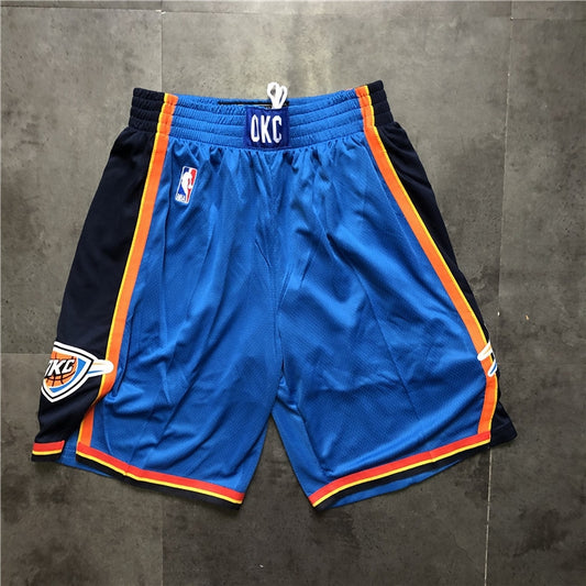 Men's Oklahoma City Thunder Icon Edition Swingman Blue Performance Shorts1