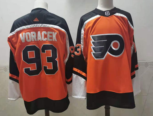 Men's Philadelphia Flyers Jakob Voracek #93 Orange Player Jersey1
