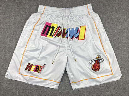 Men's Miami Heat White 2022/23 City Edition Basketball Shorts1