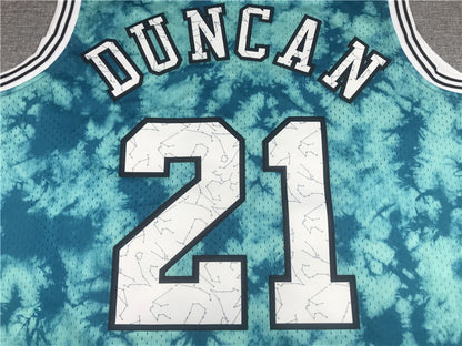 Men's San Antonio Spurs Tim Duncan #21 Blue Galaxy Swingman Jersey1