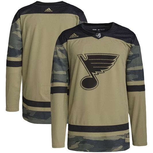 Men's St. Louis Blues Camo Military Appreciation Team Authentic Practice Blank Jersey1