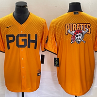 Men's Pittsburgh Pirates Gold 2023 City Connect Replica Jersey1