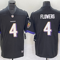 Zay Flowers #4 Baltimore Ravens Black Team Game Jersey - JerseysFreak