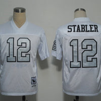Men's Oakland Raiders Ken Stabler Mitchell & Ness White Legacy Replica Player Jersey1