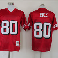 Men's San Francisco 49ers Jerry Rice Mitchell & Ness Scarlet Legacy Replica Jersey1
