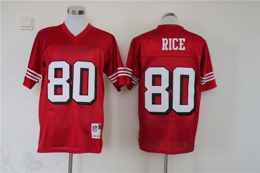 Men's San Francisco 49ers Jerry Rice Mitchell & Ness Scarlet Legacy Replica Jersey1
