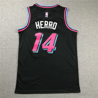 Men's Miami Heat Tyler Herro #14 Black 2020/21 Swingman Jersey1
