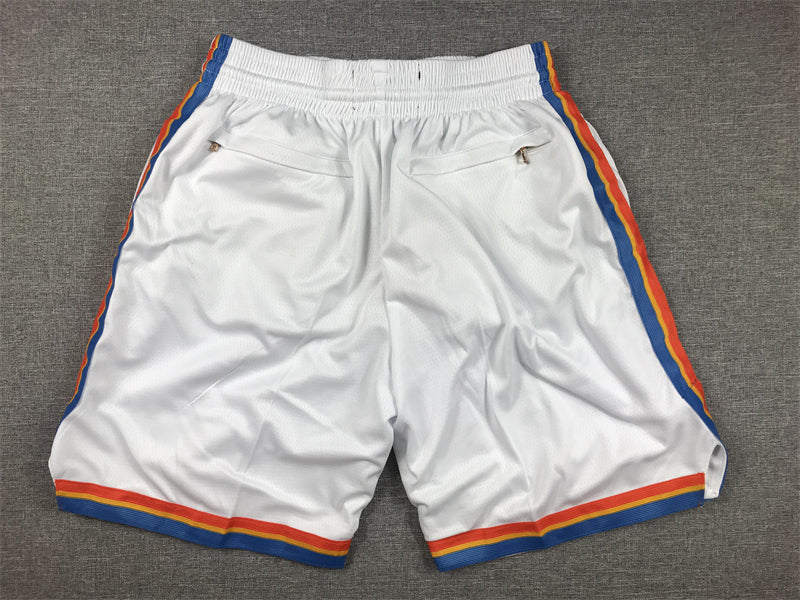 Men's Oklahoma City Thunder White Association Edition Pocket Shorts1