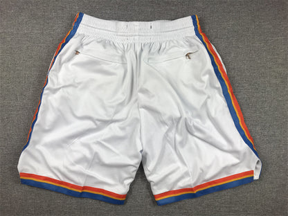 Men's Oklahoma City Thunder White Association Edition Pocket Shorts1