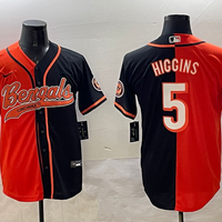 Men's Cincinnati Bengals Tee Higgins #5 Orange/Black Game Jersey