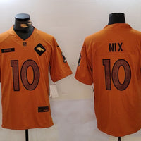 Men's Denver Broncos Bo Nix #10 Brown 2023 Salute To Service Limited Jersey1