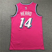 Men's Miami Heat Tyler Herro #14 Pink 2020/21 Swingman Jersey1