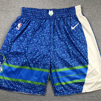 Men's Milwaukee Bucks Blue 2023/24 Swingman City Edition Shorts1