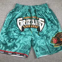 Men's Memphis Grizzlies Tiger Year Limited Edition Green Basketball Shorts1