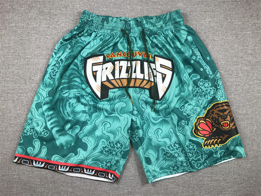 Men's Memphis Grizzlies Tiger Year Limited Edition Green Basketball Shorts1