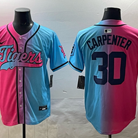 Men's Detroit Tigers Kerry Carpenter #30 Pink/Blue Player Jersey