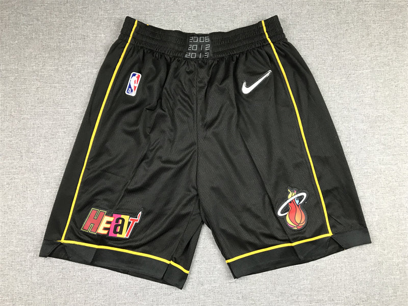 Men's Miami Heat Black City Edition Basketball Shorts1