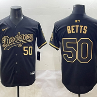 Men's Los Angeles Dodgers Mookie Betts #50 Black Team Player Jersey