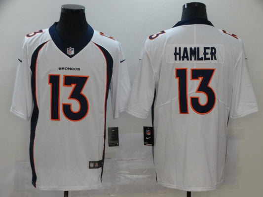 Men's Denver Broncos KJ Hamler #13 White Game Jersey1