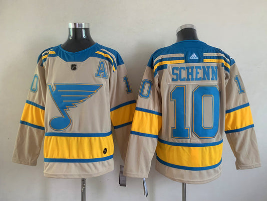 Men's St. Louis Blues Brayden Schenn #10 Cream Breakaway Player Jersey1