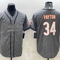 Men's Chicago Bears Walter Payton #34 Gray Game Jersey1 Joint Edition