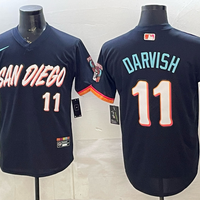 Men's San Diego Padres Yu Darvish #11 Obsidian 2026 City Connect Stadium Jersey