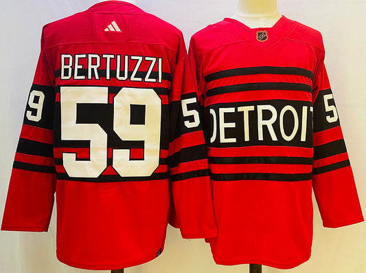 Men's Detroit Red Wings Tyler Bertuzzi #59 Red Player Jersey1