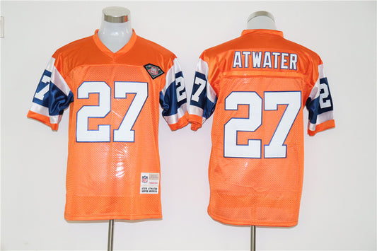 Men's Denver Broncos Steve Atwater Mitchell & Ness Orange Legacy Replica Jersey1