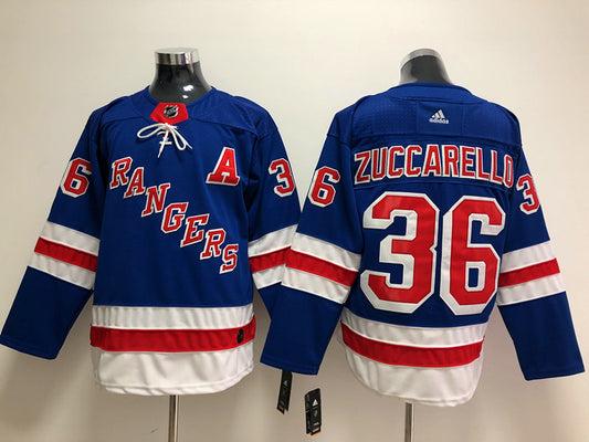 Men's New York Rangers Mats Zuccarello #36 Blue Player Jersey1