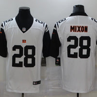 Men's Cincinnati Bengals Joe Mixon #28 White Game Player Jersey1