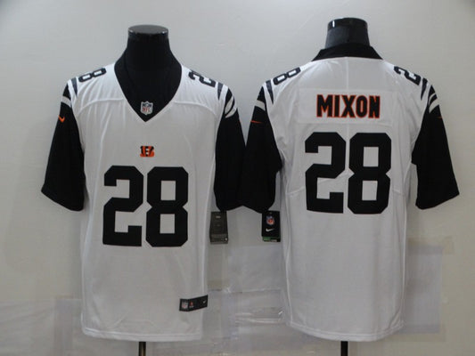 Men's Cincinnati Bengals Joe Mixon #28 White Game Player Jersey1