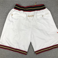 Men's Philadelphia 76ers White 1996-97 Hardwood Classics Basketball Shorts1