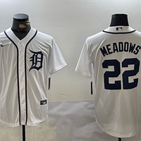 Men's Detroit Tigers Parker Meadows #22 White Home Limited Player Jersey1