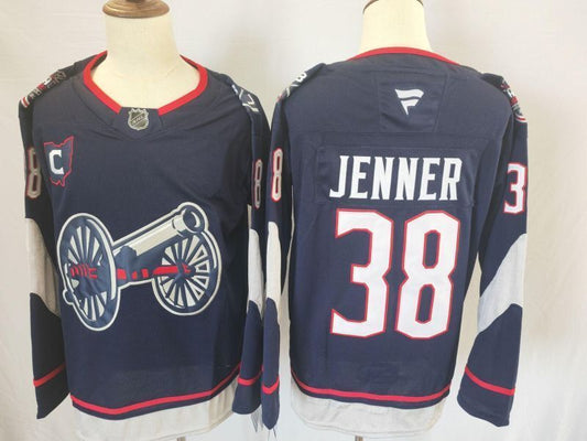 Men's Columbus Blue Jackets Boone Jenner #38 Fanatics Navy Jersey