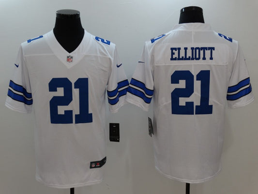 Men's Dallas Cowboys #21 Ezekiel Elliott Jersey1 White