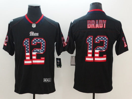 Men's New England Patriots #12 Tom Brady Black Alternate Game Jersey1