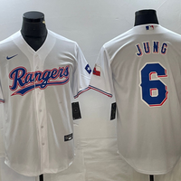 Men's Texas Rangers Josh Jung #6 White Home Replica Player Jersey1