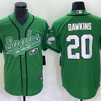 Men's Philadelphia Eagles Brian Dawkins #20 Kelly Green Game Jersey1 Joint Edition