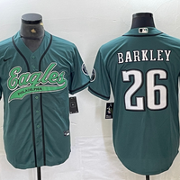 Men's Philadelphia Eagles Saquon Barkley #26 Midnight Green Player Jersey1 Joint Edition