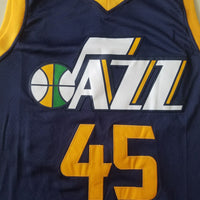 Men's Utah Jazz Donovan Mitchell #45 Navy Replica Swingman Jersey1