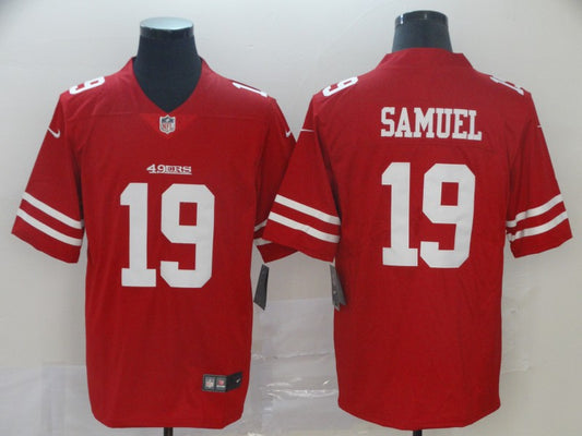 Men's San Francisco 49ers Deebo Samuel #19 Red Game Jersey1