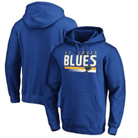 Men's Blue St. Louis Blues Staggered Stripe Pullover Hoodie