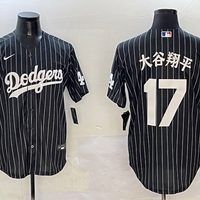 Men's Los Angeles Dodgers Shohei Ohtani Black Alternate Replica Player Jersey1