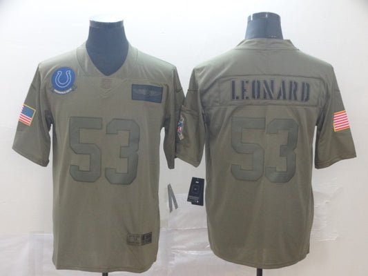 Men's Indianapolis Colts Darius Leonard Player Brown Game Jersey1