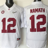 Men's Alabama Crimson Tide Joe Namath #12 White Player Game Jersey