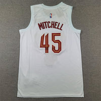 Men's Cleveland Cavaliers Donovan Mitchell #45 White Swingman Jersey1 - Association Edition