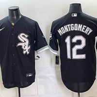 Men's Chicago White Sox Colson Montgomery #12 Black Alternate Limited Jersey