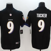 Men's Baltimore Ravens Justin Tucker #9 Black Game Player Jersey1
